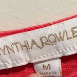 Cynthia Rowley Linen Viscose Blend Maxi Tiered Ruffle Dress M Boho Red Orange Photo 3