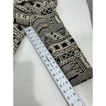 Womans Medium Brown Beige Jacquard Animal Geometric Lined Blazer Photo 6