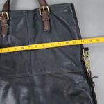Fossil  Explorer Large Crossbody Shoulder Bag Carryall Tote Black Fold-Over Purse Photo 6