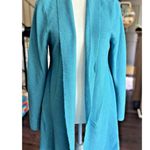 Eileen Fisher  Wool Long Cardigan Sz M Open Front Duster Lightweight Italian Yarn Photo 0