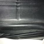 Coach Monogram Pleated Jacquard Gray & Black Canvas and Leather Long Wallet Photo 11