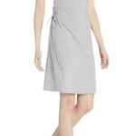 Theory  Rimaeya DR Rubric Ruched Side Tie Jersey Knit Tank Dress Size Small Gray Photo 8