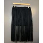 Mossimo Supply Co Skirt Womens Medium Black Tulle Mesh Overlay Long A Photo 2