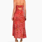 Abel the label Anthropologie‎  Women’s Lola Red Hi-Low Maxi Dress Size XS Photo 2