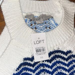 Loft NWT Ann Taylor Textured Stripe Halter Sweater Sleeveless Knit XS Photo 4