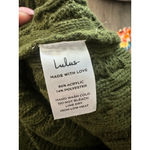 Lulus  Olive Green Cable Knit Sweater Dress – Size Small Fits Med (NWT) Photo 1