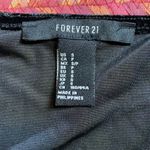 Forever 21 BLACK VELVET SECY BASIC CRISS CROSS CROP TOP Photo 1