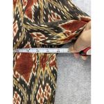 Jones Wear  Women's Tunic Blouse 3/4 Sleeve V Neck Batik Brown Size 14 Photo 7