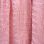 Smocked Puff Sleeve Square Neck Gauze Textured Spring Summer Dress Pink Photo 3