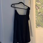 Forever 21  black satin dress with a white bow accent Photo 7