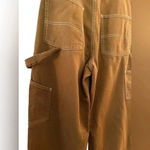 Garage  high rise brown with white top stitch carpenter pants Photo 3