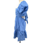 En Saison Juliet Bow Back Babydoll Dress in Blue Size Medium Photo 5
