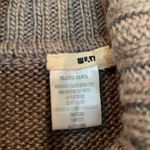LA Made  Sage Wool Blend Turtleneck Poncho Sweater in Heather Grey Size Medium Photo 4