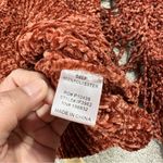 NWT BiBi Chenille Fringe Longsleeve Sweater Boho Western in Vintage Brick XL Orange Photo 11