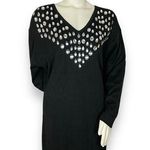 Vintage Sweater Sparkly Women Eclectic Embellished Jewels Glam Christmas Size XL Photo 0