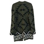 Frye  NWT Boho Indie Green Aztec Geometric Print Open Front‎ Cardigan Sweater S Photo 1