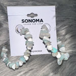 Sonoma  White and Blue Beaded Earrings Photo 0