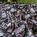 CeCe  Women's Long Sleeve Mock Neck Floral-Print Smocked Dress Black Size‎ M NWT Photo 3