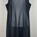 La Blanca  Swim Coverup Womens Large Black Mesh Netting Sleeveless Mini Sheer‎ L Photo 0