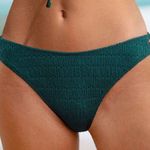 Berlook Dark Green Textured Halter Bikini Top & Full Coverage Bottom Size M Photo 1