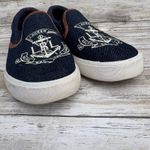 Lauren Ralph Lauren Denim Sneakers Ricci Sz 7B Nautical Preppy Slip On Old Money Blue Photo 4