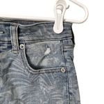 American Eagle super hi-rise shortie shorts denim pineapple design medium wash Photo 1