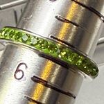 Fashion Ring Green Rhinestone Infinity Band Approximate Size 5.5 Stainless Steel Photo 4