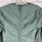 Wow Couture Green Dress Square Neck Long Sleeve Button accents Size L (B11) Photo 7