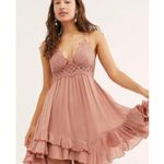 Free People  FP One "Adella" Slip Mini Dress Crochet Tiered Ballet Photo 0