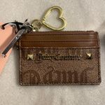 Juicy Couture wallet chestnut chino hang around card case brown gold hardware OS Photo 2