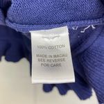 Lilly Pulitzer Navy Blue Open Cotton Cardigan Sweater Ruffle Edges Long Sleeve L Photo 5
