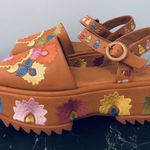 Farm Rio  Antwerp Closed Toe Floral Embroidered Platform Sandals *US Size 8 Photo 0