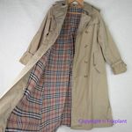 Vintage Charles Klein *flawed" womens trench coat double breasted, size 6 Brown Photo 1