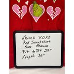 Grinch XOXO Red Sweatshirt Womens Medium NWOT Hearts Graphic‎ Photo 4