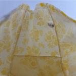 Ann Taylor Citrus Blossom Ruffle Sleeve Shell Floral Yellow Womens Top Size L Photo 4