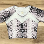 Varley  Cropped Snakeskin Stretchy Top Women’s XS Photo 0