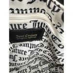 Juicy Couture Black Monogram Tote Shoulder Bag Gold Heart Lock Key Charm Purse Photo 7