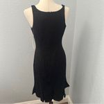 JAYGODFREY Size 8 Black Brocade Back Zip Scoop Neck Mini Dress LBD cocktails Photo 4
