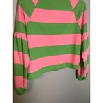 Anthropologie Maeve French Terry Sweatshirt in Pink Green Stripe Size XS Photo 10