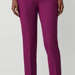 Ann Taylor NWOT The Side Zip Ankle Pant Bi-Stretch Plum Burst Size 16 Tall Photo 0