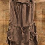 BCBGMAXAZRIA Cute Olive Green Romper with Buttons 2 / XS Photo 0