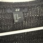 H&M Black Cardigan Sweater Open Front Long Sleeves Photo 2