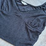 Aeropostale  Black Eyelet Crop Top Photo 1