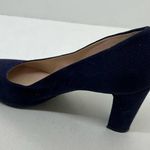 Aquatalia  Quilted Suede leather Navy Pumps closed toe block heel women’s size 11 Photo 7