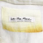 Free People We The Free Top Washed Away Yellow Windowpane Tie Dye Shirt Size XS Photo 9