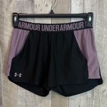 Under Armour * Women's Performance Shorts Black/Purple Small Gym Running Photo 0