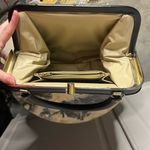 American Vintage Vintage 1950s Black Leather Kisslock Top Handle Handbag Photo 8