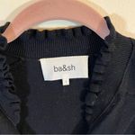 Ba&sh  Seoul Peplum Sweater Black V-Neck Women’s Small Photo 4