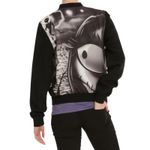 Nightmare Before Christmas Bomber Jacket Medium Halloween Zip Up Black 1676 Photo 1