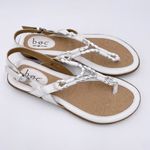B.O.C Born Concept White Silver Faux Leather Braided Slingback Strappy Sandals 7 Photo 2